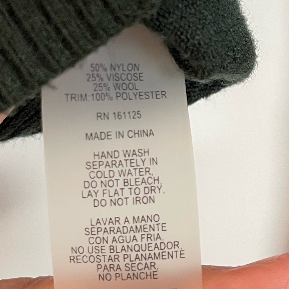 Milano Forest Green Layered Wool Sweater - Picture 4 of 6